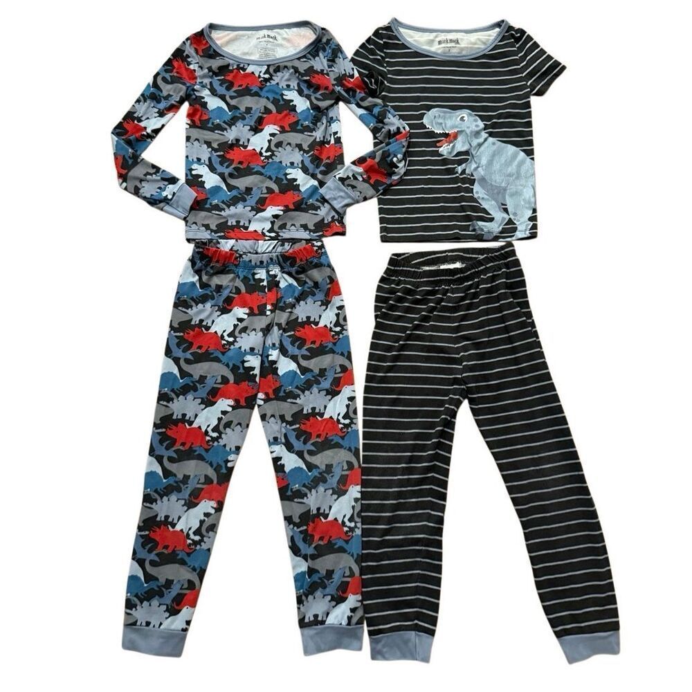 Mick Mack boys dinosaur comfort pajama bundle size 7